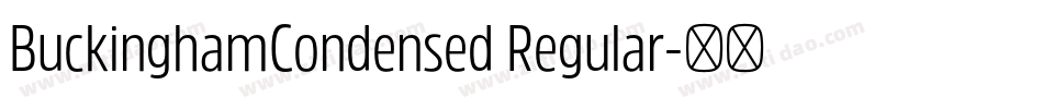 BuckinghamCondensed Regular字体转换